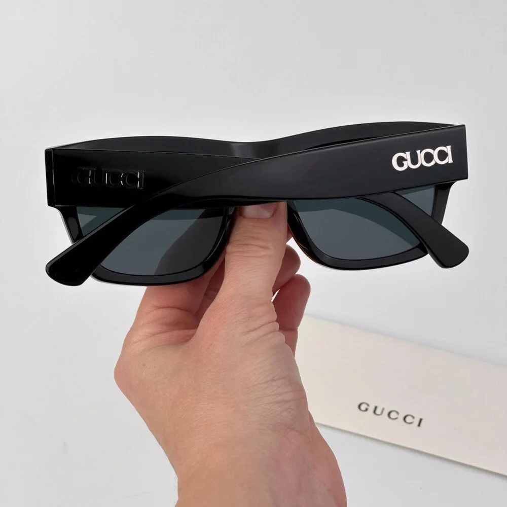 Gucci GG1793S 003 Sunglasses – Black Square Frame with Blue Lenses